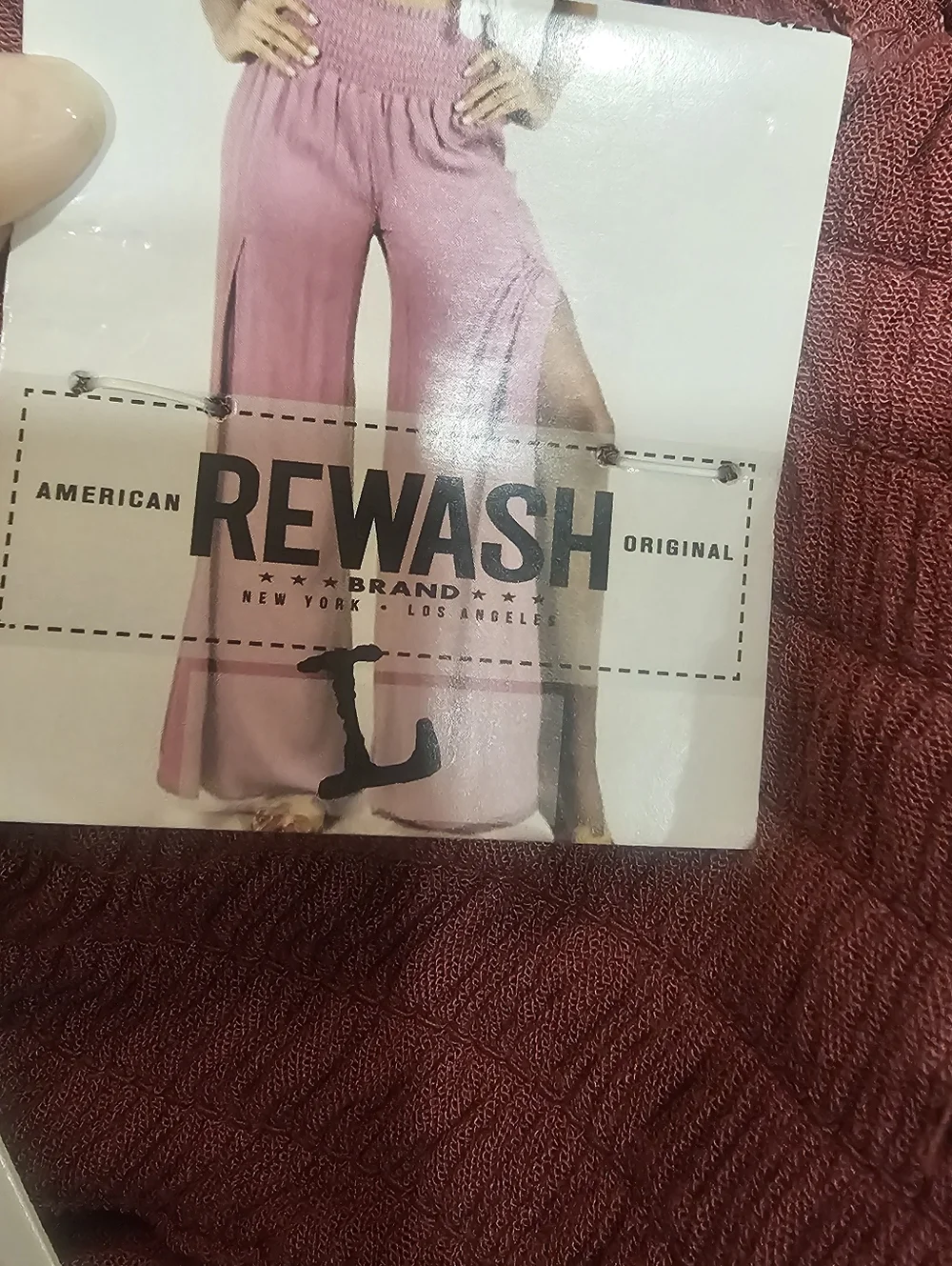 Front Wrap Wide Leg Pant - Brick - Picture 3 of 8